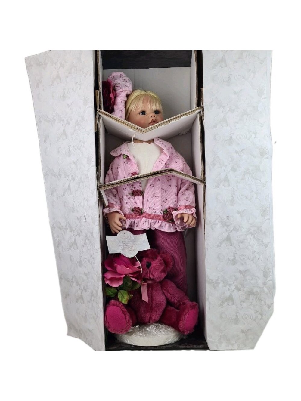 Doll Maker & Friends "A Rose Is A Rose" Linda Rick 27" Doll W Stand #189/300